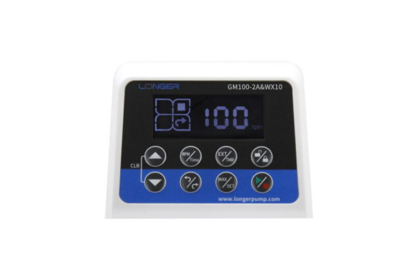 GM100-2A mini peristaltic pump with LCD display and 0–100 RPM speed control