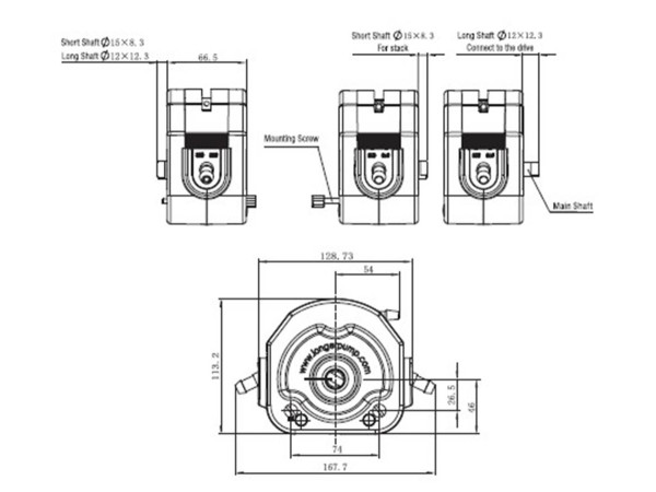 LONGER Peristaltic Pump Head KZ25-13 ≤6000 mL/min