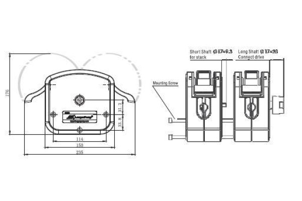 LONGER Peristaltic Pump Head KZ35-13 ≤11000 mL/min