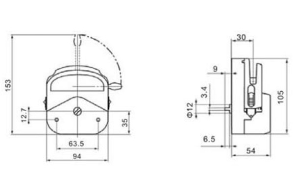 LONGER Peristaltic Pump Head YZII15 ≤3000 mL/min